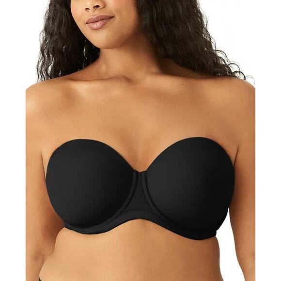 Wacoal Red Carpet Full Figure Underwire Strapless Bra Black Size 40G 0517 - Picture 1 of 4